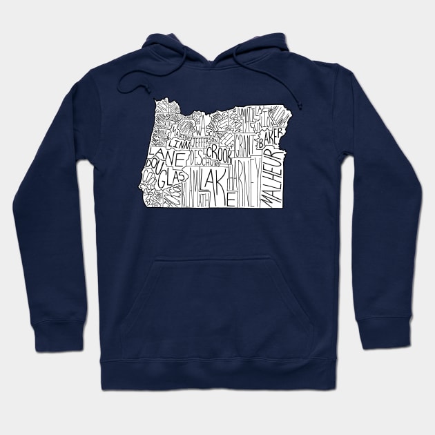 Oregon Map Hoodie by calenbundalas